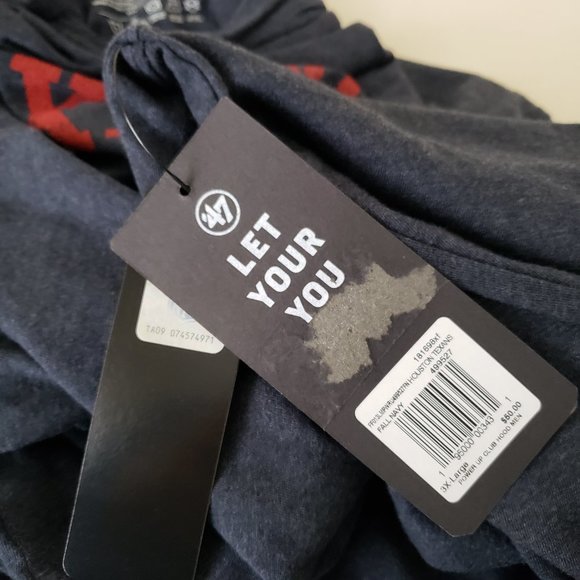 '47 Houston Texans Lightweight Hoodie Sweatshirt Men's Size XXXL 3XL Blue NWT - Picture 9 of 11